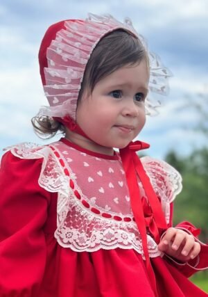 NOELIA Red Dress with Pants For girl - Image 2