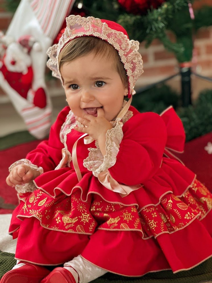 Christmas Dress Holiday Red Princess Dress Girl Birthday Dress