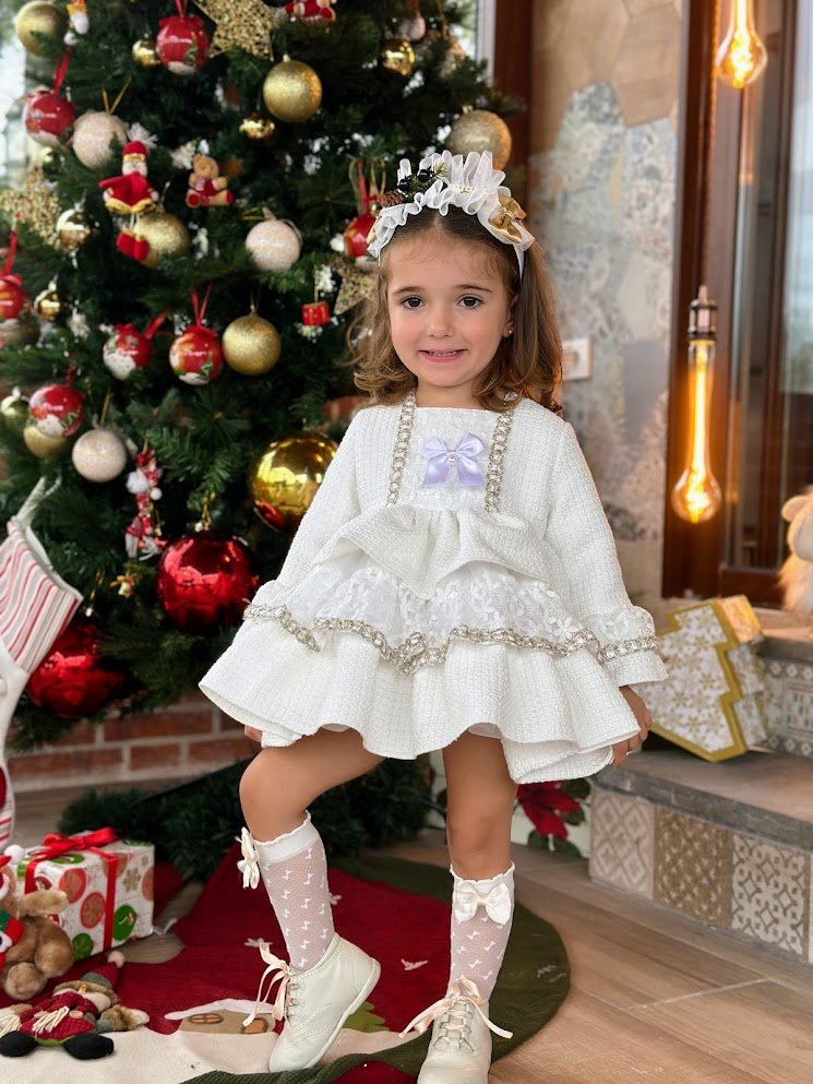 Party Dress Frilly Dresses For Toddlers Ivory Chanel Ruffle Girl Dress   Always Cute Kids