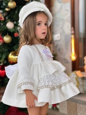Ivory Chanel Ruffle Girl dress - Image 3